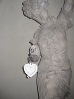 Snoopy Heart Lace Padded Charm