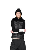 Vintage Fur Collar Down Vest Jacket