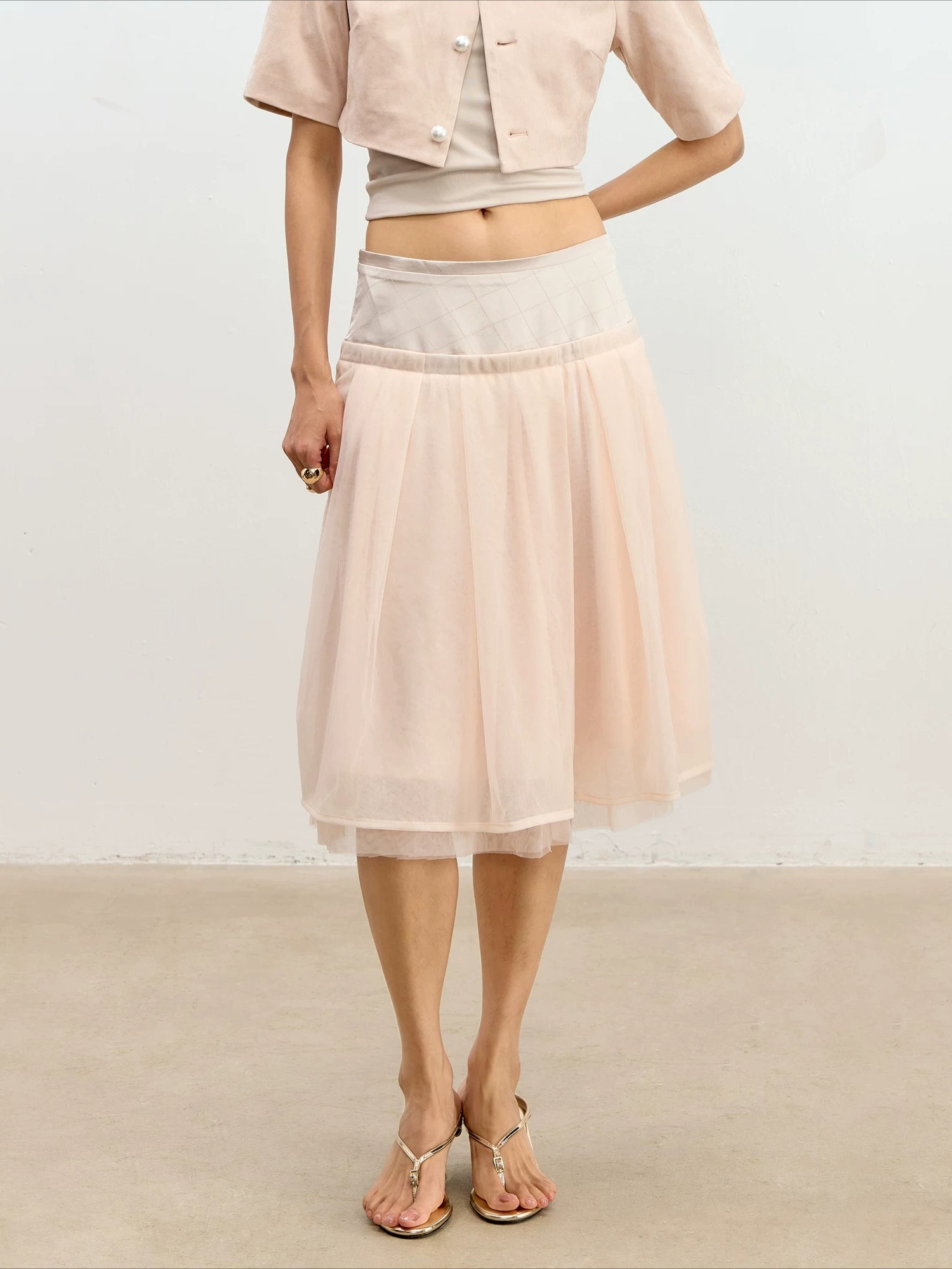 Satin A-Line Skirt