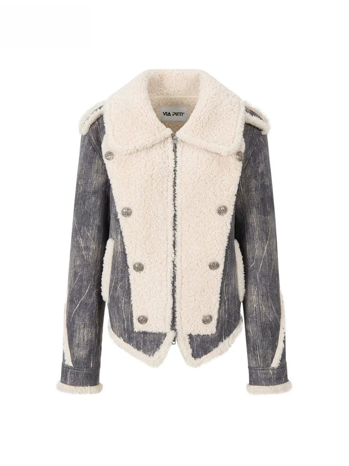 Sherpa Trimmed Jacket &amp; Skirt Set