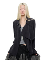 Korean Asymmetric Collar Shirt