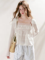 Lace Square Neck Top
