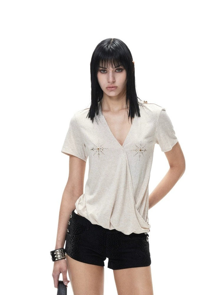 Diamond V Neck T-Shirt