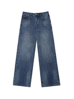 Vintage Washed Bow Embroidered Jeans