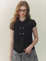 Lace Floral Doll Collar Shirt