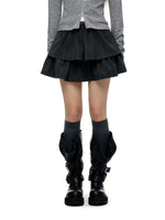 Striped Puff A-Line Mini Skirt