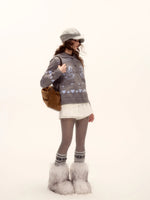 Pony Jacquard Polo Sweater