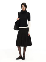 Scarf Sleeve Knit Top