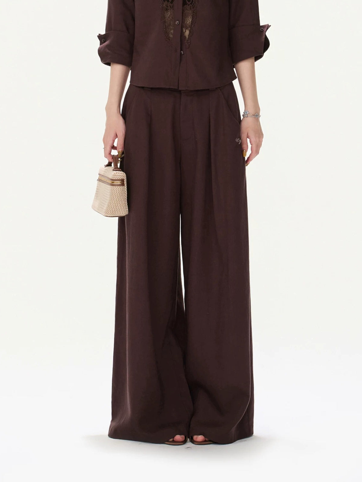 Vintage Wide Leg Linen Pants