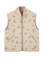 Floral Sherpa Fleece Vest