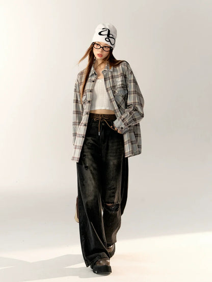 Plaid Long-Sleeve Shirt