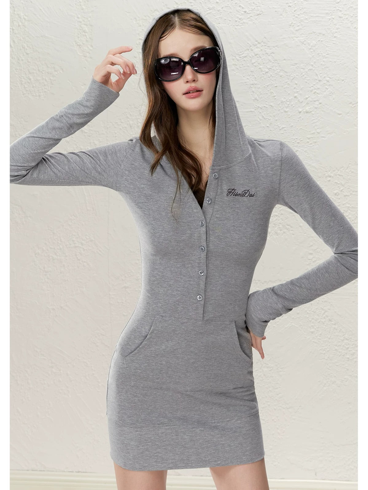 Hooded Bodycon Mini Dress