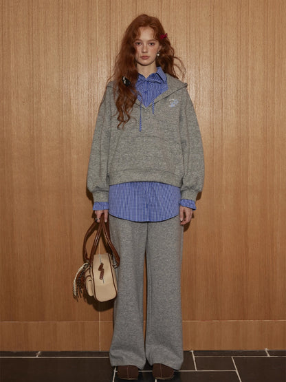 Plaid Layered Three-Piece Lounge Set