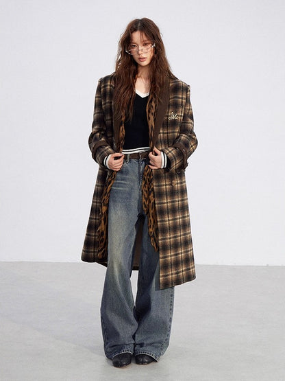Plaid Wool Overcoat