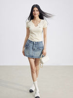 Lyocell V-Neck Tee