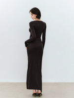 Brown Twist Top & Skirt Set