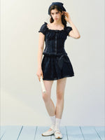 Embroidered Plaid Set