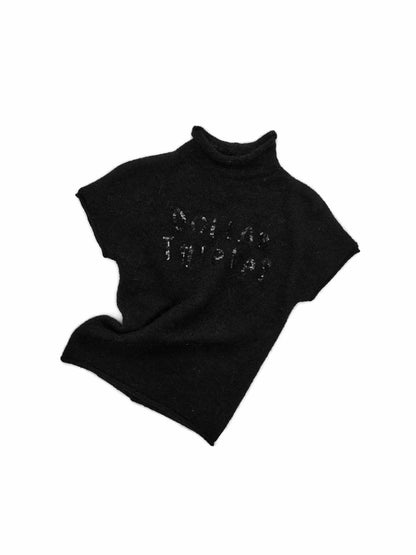 Mohair Sequin Knit Top