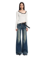 Twist-Buckle Leather Belt