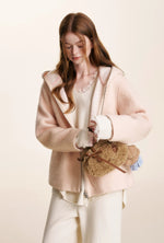Cream V-Neck Knit Set