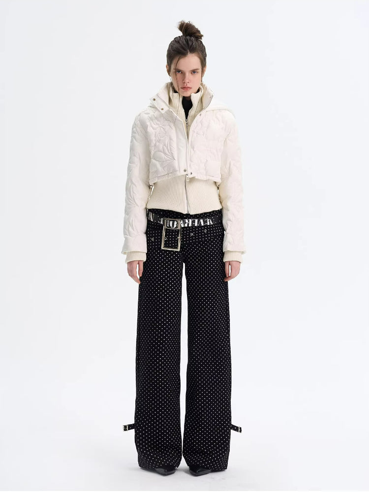 Quilted Cropped Down Jacket