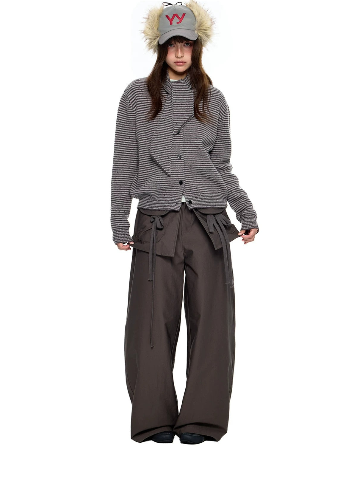 Drawstring Wide Leg Pants