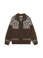 Vintage Fair Isle Zip Cardigan