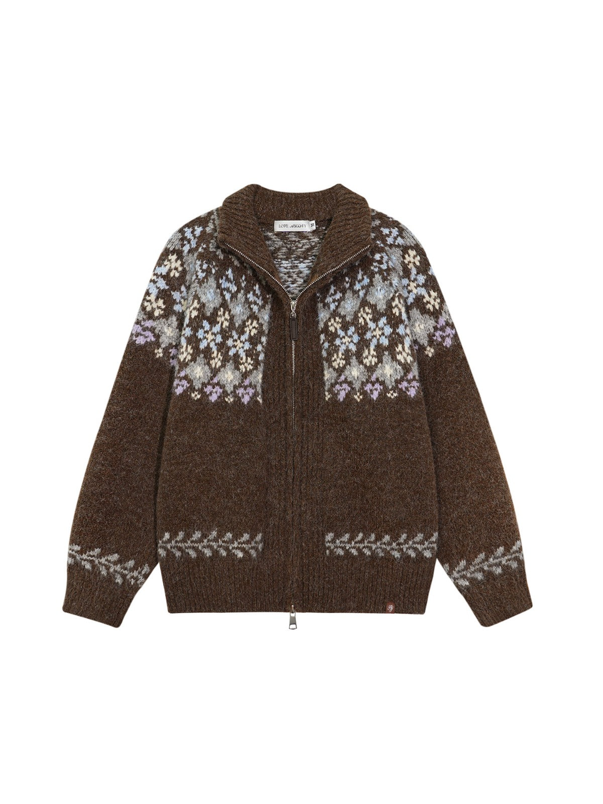 Vintage Fair Isle Zip Cardigan