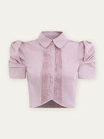 Puff Sleeve Striped Shirt