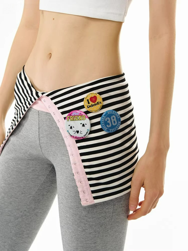 DeD-moji Foldover Flared Knit Yoga Pants