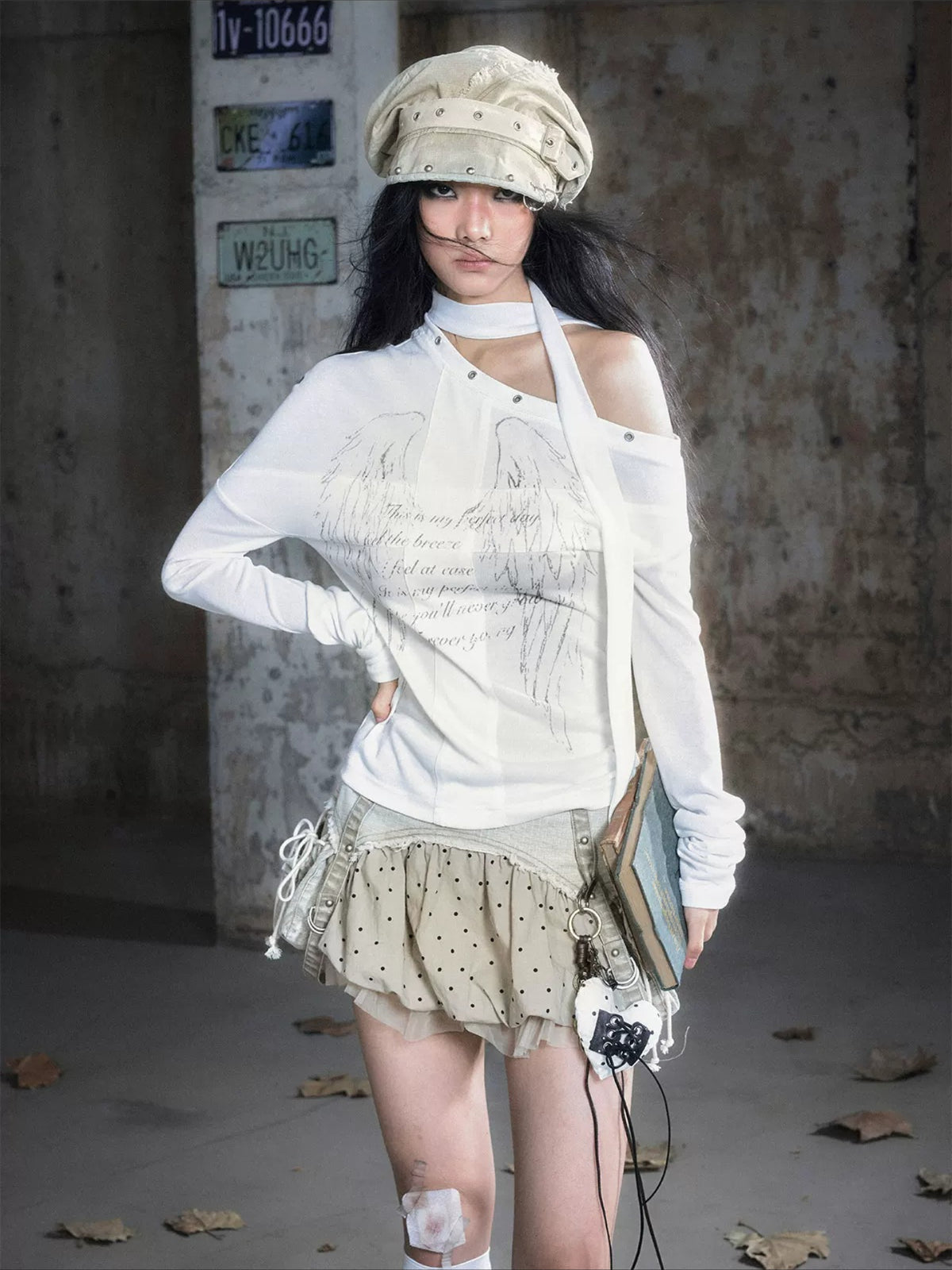 Cross Punk Knit Top