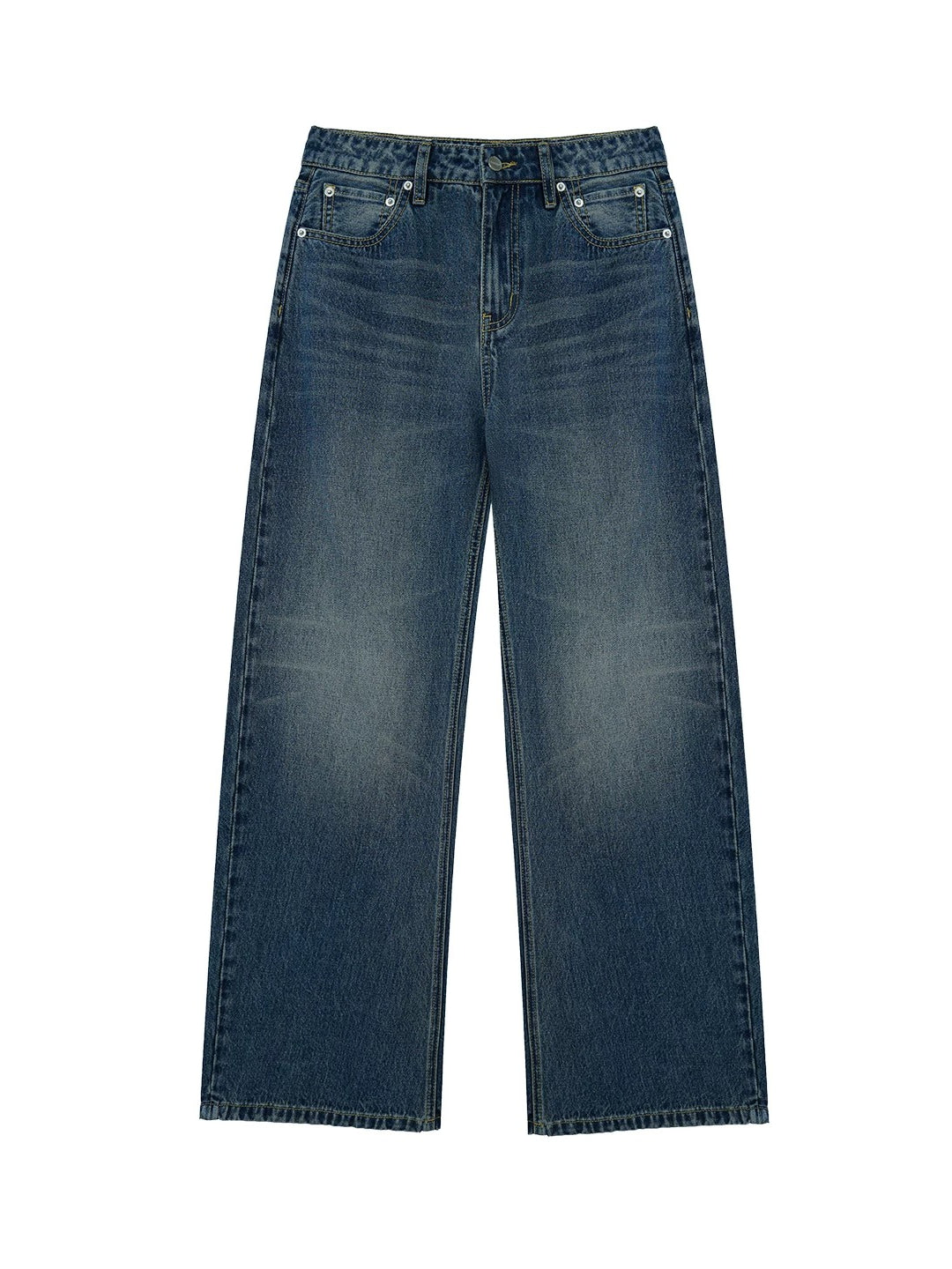 Vintage Washed Wide Leg Jeans