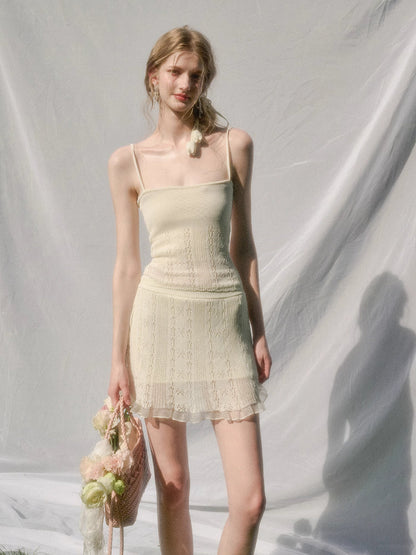 Cool Fabric Knitted Blouse &amp; Skirt Set