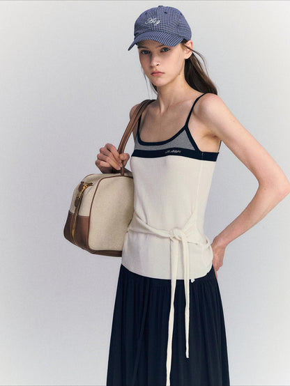 Contrast Strap Tank Top