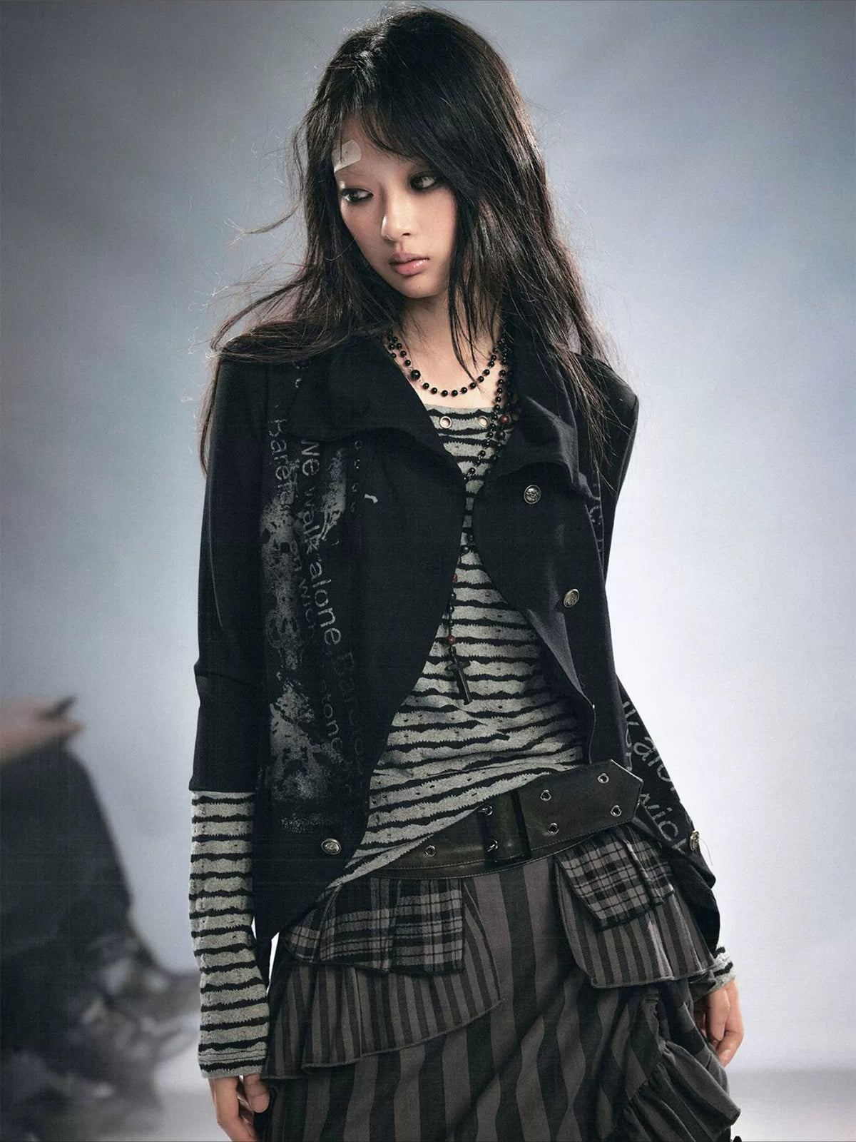 Punk Layered Knit Top