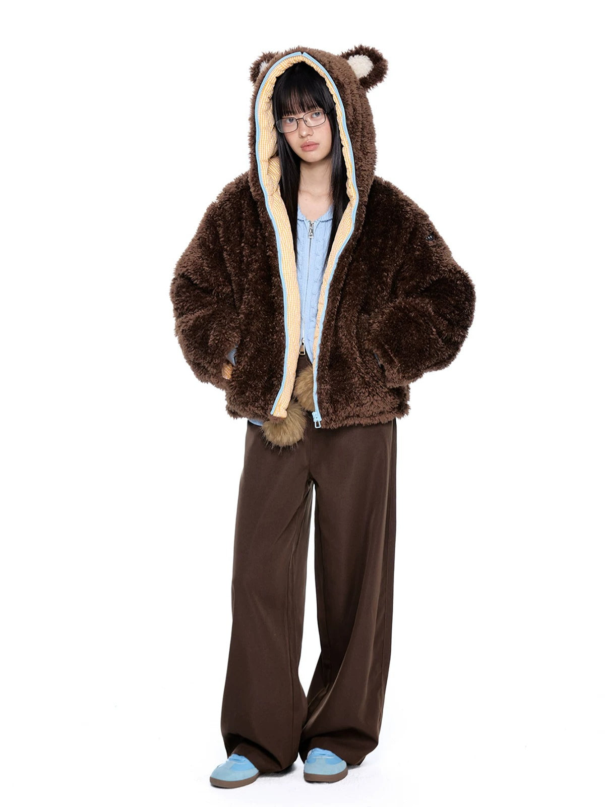 Detachable Hood Sherpa Padded Coat