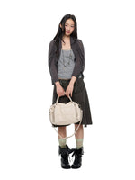 Korean Drawstring Knit Cardigan