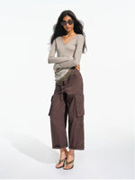 Detachable Strap Cargo Pants