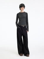 Contrast Raglan Slim Top