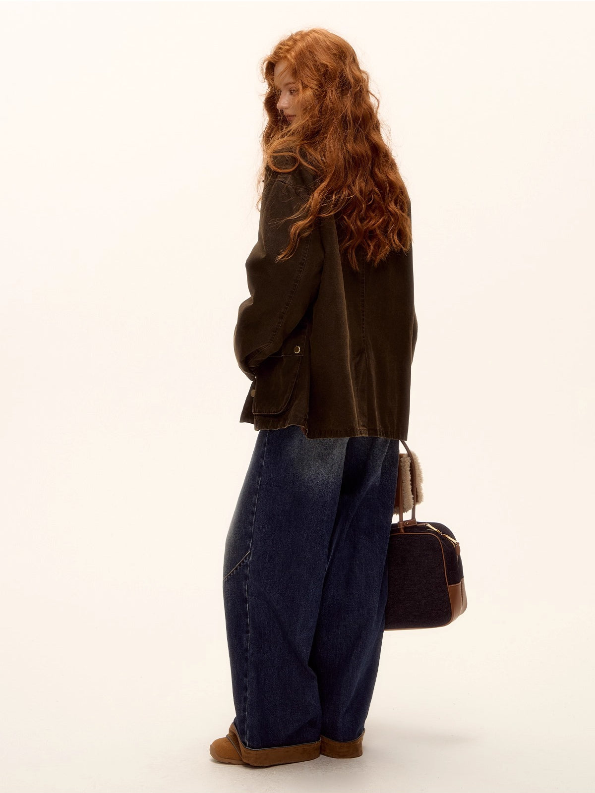 Plaid Corduroy Padded Jacket