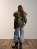 Fur Collar Down Puffer Jacket
