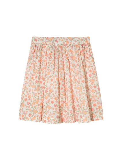 Floral Pleated Mini Skirt