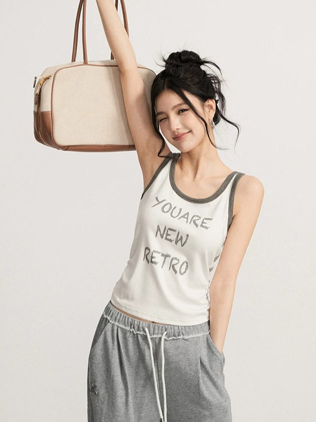 Contrast Letter Tank Top