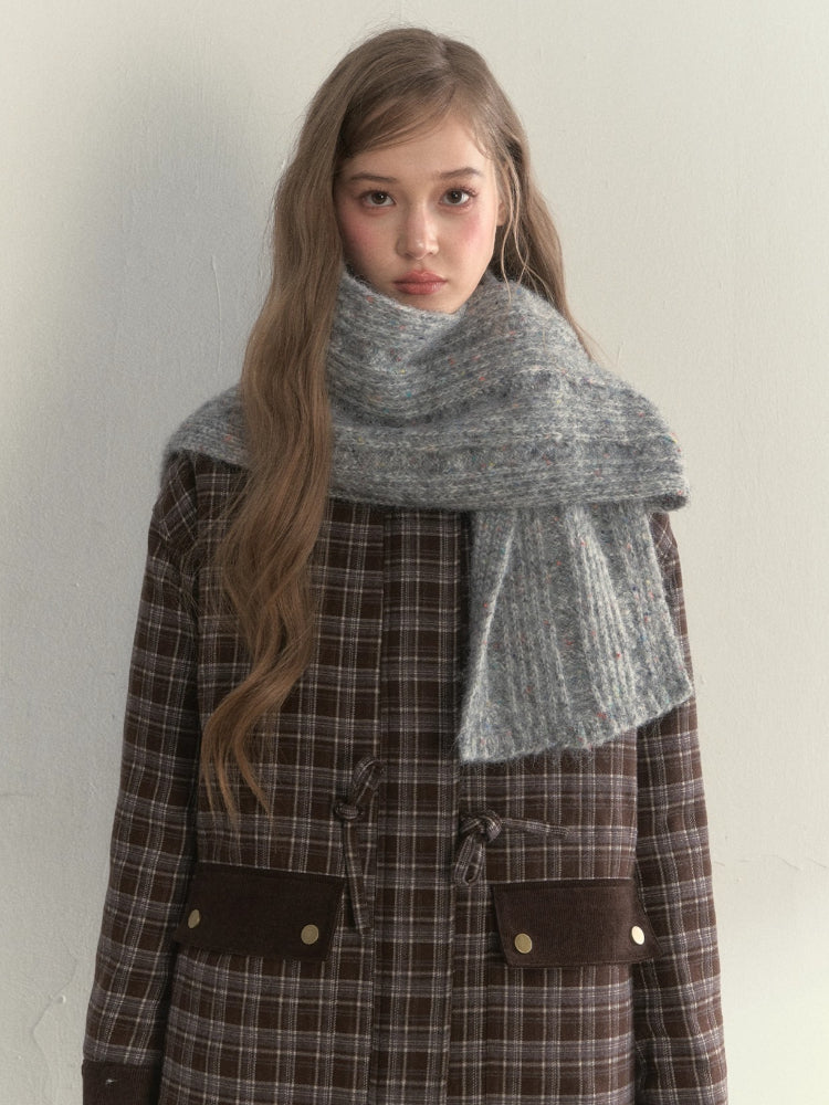 Speckled Cable Wool Scarf