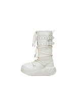 Fleece Platform Snow Boots