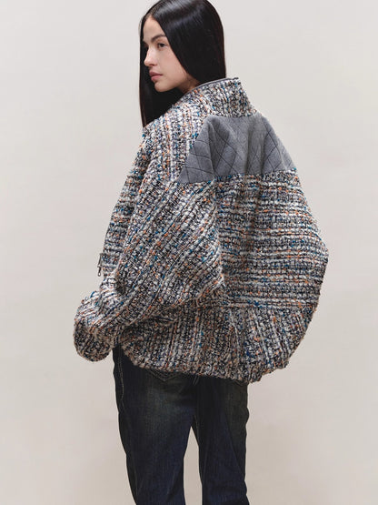 Wool Cutout Buttoned Slim Knit Top