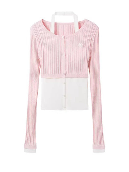 Ballerina Knight Layered Halter Knit Cardigan