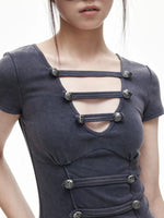 Washed Cutout Tee