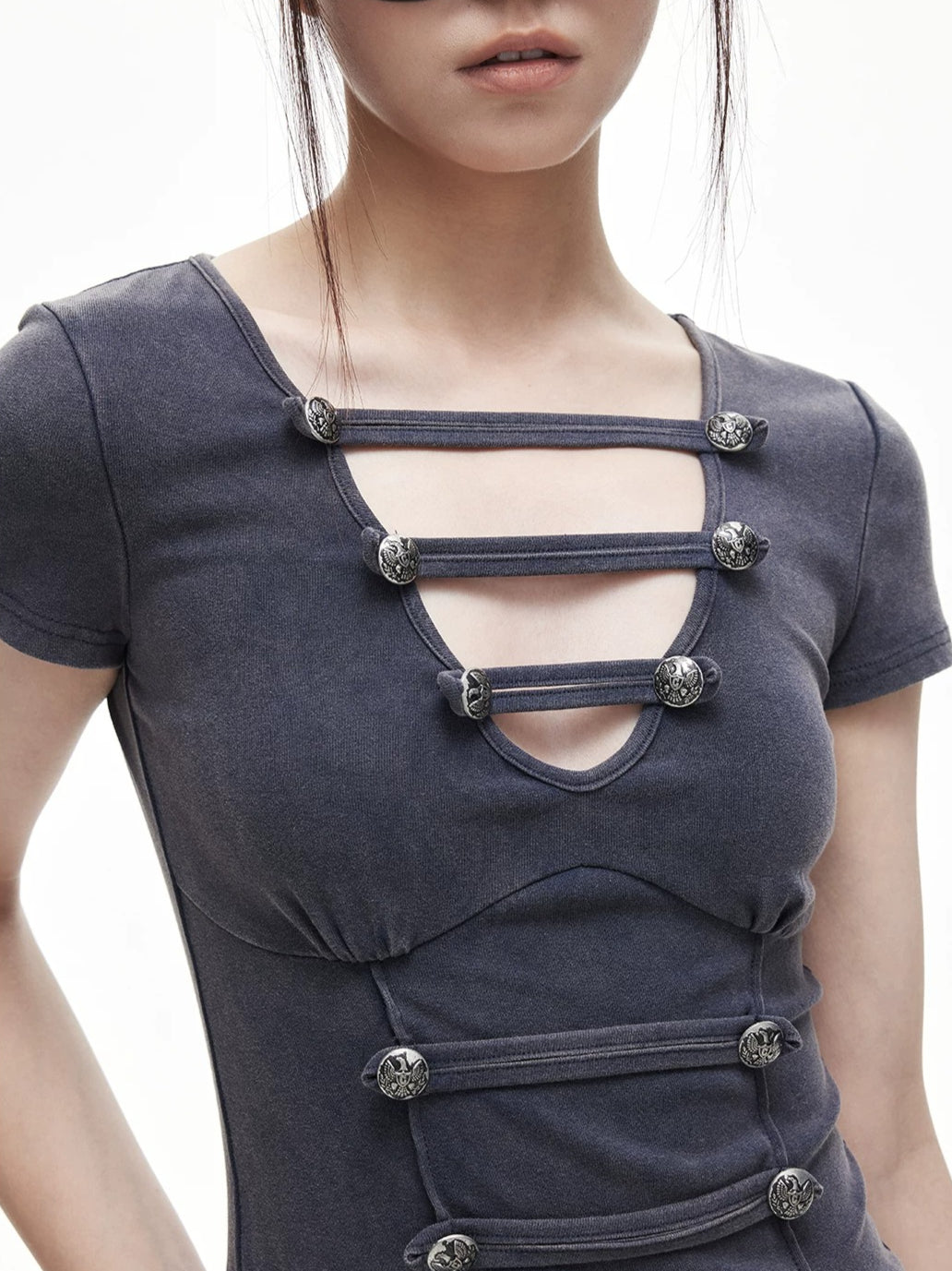 Washed Cutout Tee