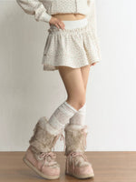 Floral Tiered Ruffle Mini Skort